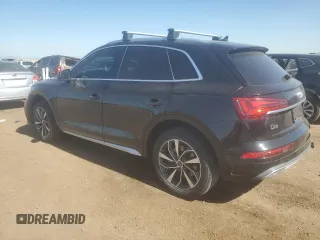2021 Audi Q5 Premium Plus with VIN WA1BAAFYXM2015246, listed as a Copart auction lot 61257785 with 61,407 mi miles and Salvage title. Bid and sale history available at DreamBid. Image 2.