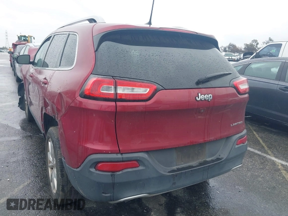 2017 Jeep Cherokee Limited with VIN 1C4PJLDB5HW516775, listed as a IAAI auction lot 41798412 with 106,186 mi miles. Bid and sale history available at carsss.com. Image 3.