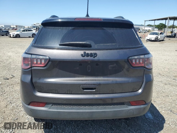 2020 Jeep Compass Altitude with VIN 3C4NJCBB4LT205864, listed as a Copart auction lot 51979885 with 55,541 mi miles and Salvage Title. Bid and sale history available at carsss.com. Image 6.