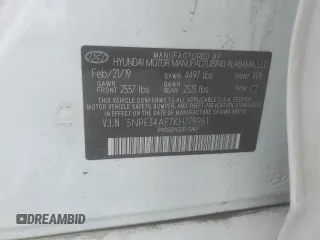 2019 Hyundai Sonata SEL with VIN 5NPE34AF7KH779961, listed as a Copart auction lot 52043225 with 77,965 mi miles and Salvage Title. Bid and sale history available at DreamBid. Image 14.