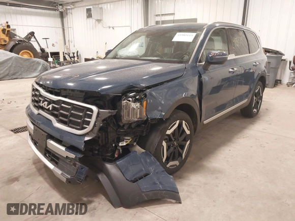 2023 Kia Telluride S with VIN 5XYP6DGC1PG348835, listed as a IAAI auction lot 41985119 with 34,701 mi miles and . Bid and sale history available at DreamBid. Image 2.