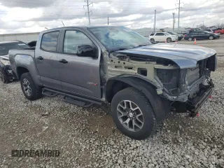 2021 GMC Canyon 4WD AT4 w/Leather with VIN 1GTG6FEN7M1149820, listed as a Copart auction lot 47602535 with 43,412 mi miles and Salvage Title. Bid and sale history available at carsss.com. Image 4.