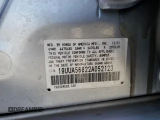 2002 Acura TL with VIN 19UUA56622A052123, listed as a Copart auction lot 51465725 with 66,587 mi miles and Salvage Title. Bid and sale history available at carsss.com. Image 12.