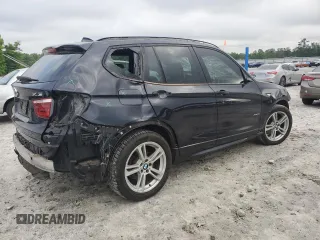 2014 BMW X3 xDrive35i with VIN 5UXWX7C51E0E79351, listed as a Copart auction lot 53645955 with 112,580 mi miles and Salvage Title. Bid and sale history available at DreamBid. Image 3.