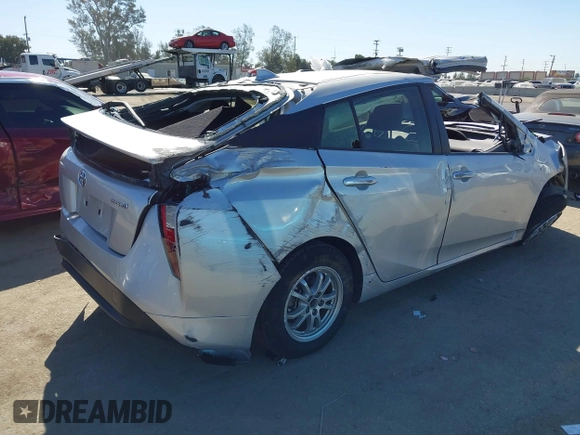 2016 Toyota Prius Four with VIN JTDKARFU0G3504772, listed as a IAAI auction lot 41986601 with 33,165 mi miles. Bid and sale history available at carsss.com. Image 4.