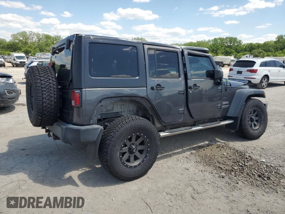 2017 Jeep Wrangler Unlimited Sport with VIN 1C4BJWDG5HL506501, listed as a Copart auction lot 55802395 with 96,756 mi miles and Salvage title. Bid and sale history available at DreamBid. Image 3.