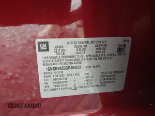 2016 Chevrolet Tahoe LT z VIN 1GNSKBKC9GR454203, wystawiony jako IAAI lot #42198952 z przebiegiem 145 422 mil mil oraz . Historia ofert i sprzedaży dostępna na DreamBid. Obrazek 9.
