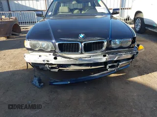 2001 BMW 7 Series 740iL with VIN WBAGH83401DP20636, listed as a IAAI auction lot 41646017 with 60,098 mi miles. Bid and sale history available at carsss.com. Image 6.