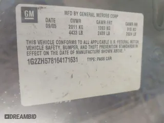 2006 Pontiac G6 GT with VIN 1G2ZH578164171631, listed as a IAAI auction lot 41945854 with 137,457 mi miles. Bid and sale history available at carsss.com. Image 9.