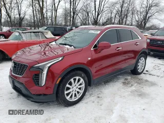 2019 Cadillac XT4 FWD Luxury with VIN 1GYAZAR44KF132131, listed as a Copart auction lot 87714035 with 64,689 mi miles and Salvage Title. Bid and sale history available at carsss.com. Image 1.