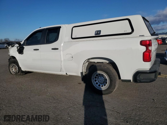 2020 Chevrolet Silverado 1500 Work Truck with VIN 1GCRYAEH1LZ325700, listed as a Copart auction lot 81700634 with 53,251 mi miles and Salvage Title. Bid and sale history available at carsss.com. Image 2.