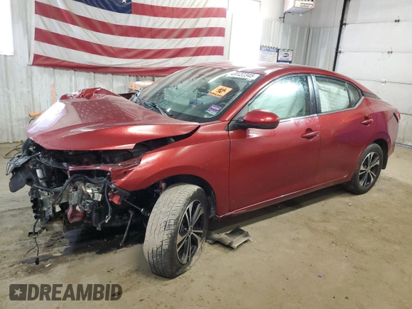 2020 Nissan Sentra SV with VIN 3N1AB8CV1LY309302, listed as a Copart auction lot 49122345 with Not Provided miles and Salvage Title. Bid and sale history available at DreamBid. Image 1.