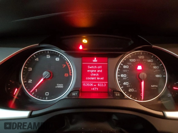 2012 Audi A4 Premium Plus с VIN WAUHFAFL3CN020403, выставлен на аукционе Copart как лот 84877114 с пробегом 153 506 миль миль и Списание • Salvage title. История ставок и продаж доступна на DreamBid. Изображение 9.