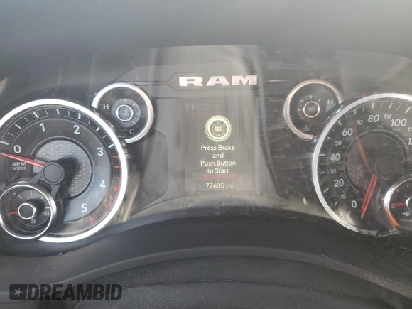 2022 Ram 2500 Big Horn with VIN 3C6UR5DL6NG110375, listed as a Copart auction lot 56375295 with 77,605 mi miles and Non repairable. Bid and sale history available at DreamBid. Image 9.