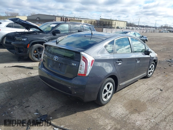 2012 Toyota Prius One with VIN JTDKN3DU6C5476298, listed as a IAAI auction lot 41920894 with 205,430 mi miles. Bid and sale history available at carsss.com. Image 4.