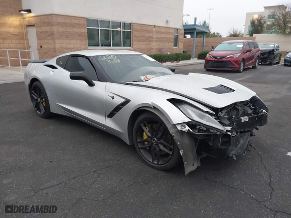 2014 Chevrolet Corvette Stingray Z51 2LT with VIN 1G1YJ2D70E5121214, listed as a IAAI auction lot 41763535 with 1 mi miles. Bid and sale history available at carsss.com. Image 1.
