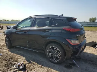2022 Hyundai Kona N Line with VIN KM8K3CA34NU840854, listed as a Copart auction lot 80281394 with 62,671 mi miles and Salvage Title. Bid and sale history available at carsss.com. Image 2.