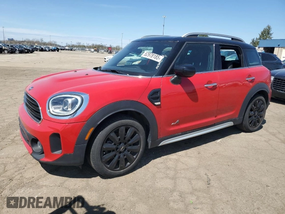 2022 MINI Countryman Oxford Edition z VIN WMZ43BR02N3N27356, wystawiony jako Copart lot #52978185 z przebiegiem 86 591 mil mil oraz Szkoda całkowita • Salvage title. Historia ofert i sprzedaży dostępna na DreamBid. Obrazek 1.