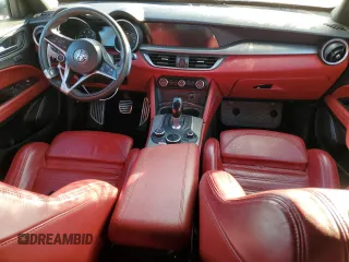 2019 Alfa Romeo Stelvio Ti with VIN ZASPAKBN7K7C50837, listed as a Copart auction lot 80262404 with Not provided miles and Salvage title. Bid and sale history available at DreamBid. Image 8.