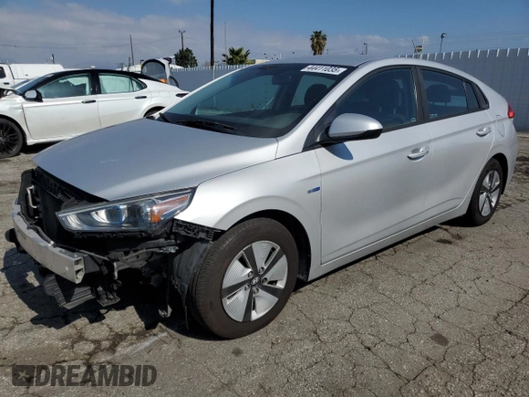 2017 Hyundai Ioniq Blue with VIN KMHC65LC4HU039513, listed as a Copart auction lot 44411035 with 125,935 mi miles and Salvage Title. Bid and sale history available at DreamBid. Image 1.