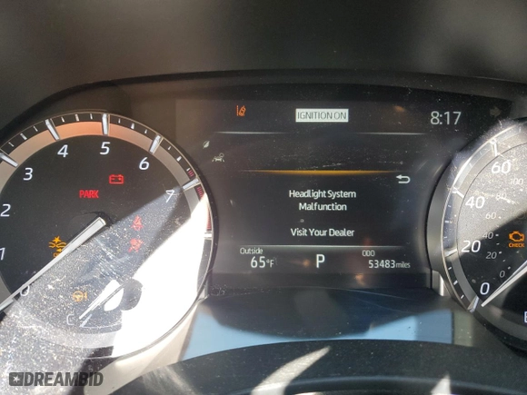 2021 Toyota Highlander XLE with VIN 5TDGZRAHXMS082996, listed as a Copart auction lot 52642695 with 53,483 mi miles and Salvage Title. Bid and sale history available at carsss.com. Image 9.