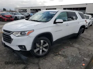 2021 Chevrolet Traverse LT z VIN 1GNERHKW0MJ213033, wystawiony jako Copart lot #52202875 z przebiegiem 78 592 mil mil oraz Czysty tytuł • Clean title. Historia ofert i sprzedaży dostępna na DreamBid. Obrazek 1.