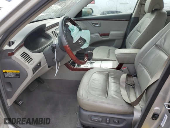 2008 Hyundai Azera Limited with VIN KMHFC46F38A332276, listed as a Copart auction lot 58867055 with Not provided miles and Salvage title. Bid and sale history available at DreamBid. Image 7.