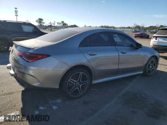 2020 Mercedes-Benz CLA 250 with VIN W1K5J4HB0LN146735, listed as a Copart auction lot 87421174 with Not provided miles and Salvage title. Bid and sale history available at DreamBid. Image 3.