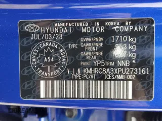 2023 Hyundai Venue SEL z VIN KMHRC8A3XPU273161, wystawiony jako Copart lot #61564335 z przebiegiem 1 083 mil mil oraz Szkoda całkowita • Salvage title. Historia ofert i sprzedaży dostępna na DreamBid. Obrazek 14.