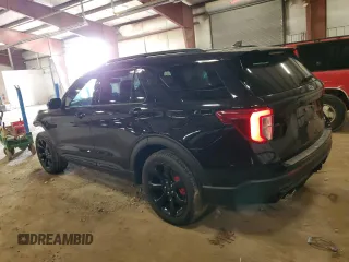 2023 Ford Explorer ST with VIN 1FM5K8GC9PGA90020, listed as a Copart auction lot 48184805 with 15,166 mi miles and Salvage Title. Bid and sale history available at carsss.com. Image 2.