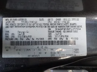 2015 Ford Focus SE с VIN 1FADP3F20FL377934, выставлен на аукционе IAAI как лот 41918468 с пробегом 84 830 миль миль и . История ставок и продаж доступна на DreamBid. Изображение 9.