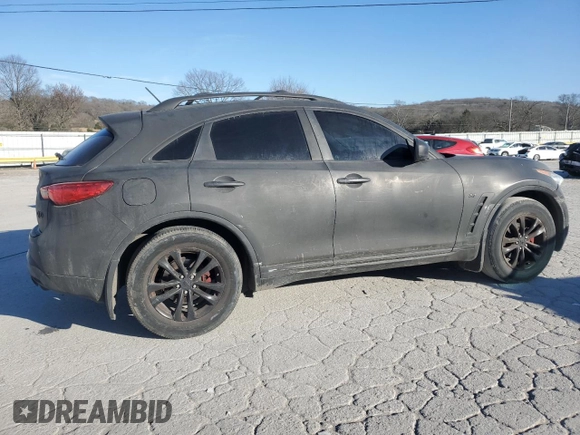 2016 Infiniti QX70 with VIN JN8CS1MU8GM670655, listed as a Copart auction lot 47000555 with 152,574 mi miles and Salvage Title. Bid and sale history available at DreamBid. Image 3.
