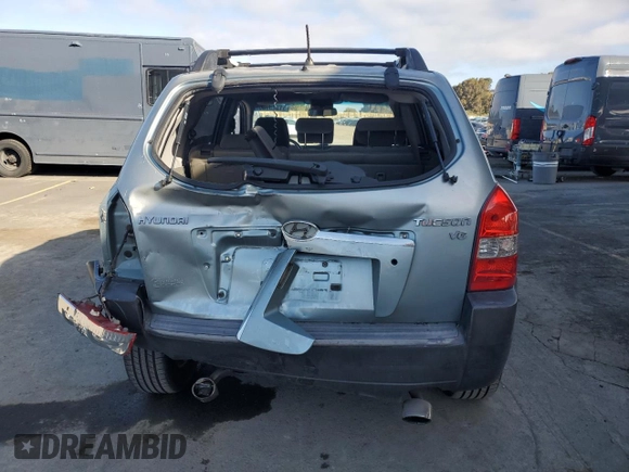 2006 Hyundai Tucson GLS with VIN KM8JN12D36U430713, listed as a Copart auction lot 51275935 with 219,148 mi miles and Salvage Title. Bid and sale history available at carsss.com. Image 6.