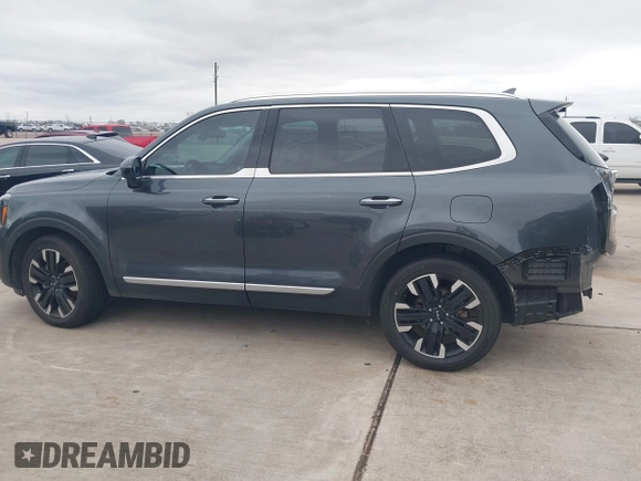 2023 Kia Telluride SX Prestige X-Pro with VIN 5XYP5DGC3PG329805, listed as a IAAI auction lot 41289569 with 44,380 mi miles and . Bid and sale history available at DreamBid. Image 14.