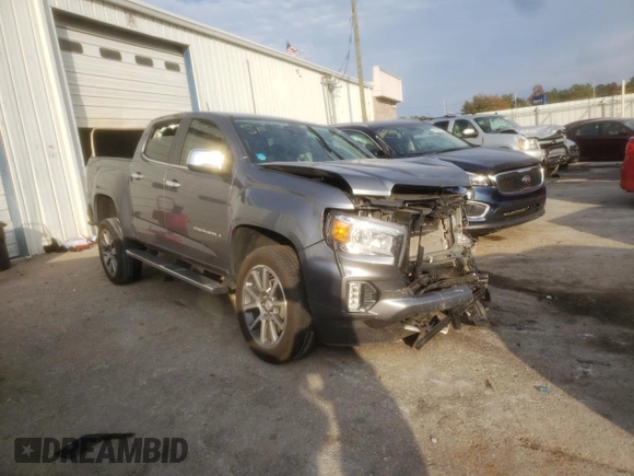 2021 GMC Canyon 4WD Denali with VIN 1GTG6EEN4M1119278, listed as a Copart auction lot 65346702 with 37,245 mi miles and Salvage Title. Bid and sale history available at carsss.com. Image 1.