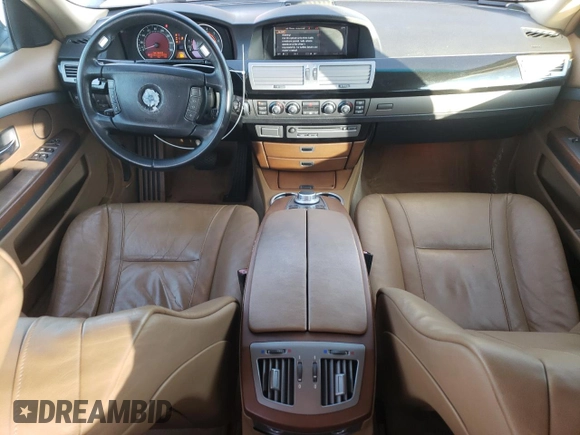 2006 BMW 7 Series 750i with VIN WBAHL83516DT01293, listed as a Copart auction lot 49506035 with Not provided miles and Salvage title. Bid and sale history available at DreamBid. Image 8.