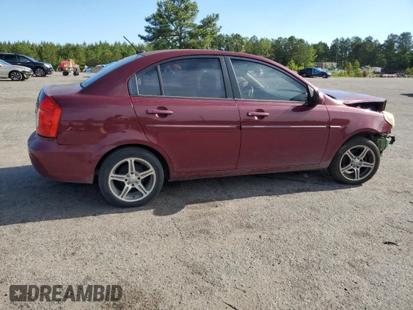 2009 Hyundai Accent Auto GLS with VIN KMHCN46C29U289987, listed as a Copart auction lot 55254085 with 164,363 mi miles and Salvage title. Bid and sale history available at DreamBid. Image 3.