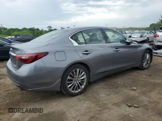 2018 Infiniti Q50 2.0t LUXE with VIN JN1CV7AR5JM280094, listed as a Copart auction lot 55852444 with 41,796 mi miles and Salvage Title. Bid and sale history available at carsss.com. Image 3.