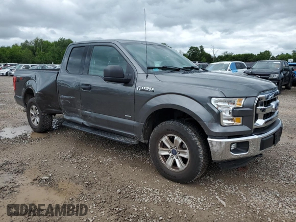 2017 Ford F-150 XL with VIN 1FTEX1EP0HFC32474, listed as a Copart auction lot 63428025 with 97,151 mi miles and Salvage title. Bid and sale history available at DreamBid. Image 4.