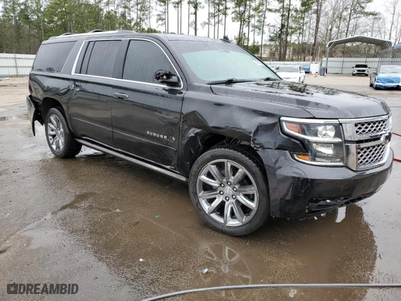 2018 Chevrolet Suburban Premier with VIN 1GNSCJKC0JR226427, listed as a Copart auction lot 45642655 with 118,421 mi miles and Salvage Title. Bid and sale history available at carsss.com. Image 4.