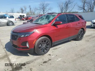 2022 Chevrolet Equinox RS z VIN 3GNAXMEV8NS134161, wystawiony jako Copart lot #50432275 z przebiegiem 50 685 mil mil oraz Szkoda całkowita • Salvage title. Historia ofert i sprzedaży dostępna na DreamBid. Obrazek 1.