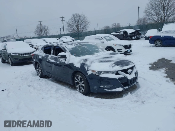 2017 Nissan Maxima SV with VIN 1N4AA6AP5HC418537, listed as a IAAI auction lot 41260140 with 56,140 mi miles. Bid and sale history available at carsss.com. Image 1.
