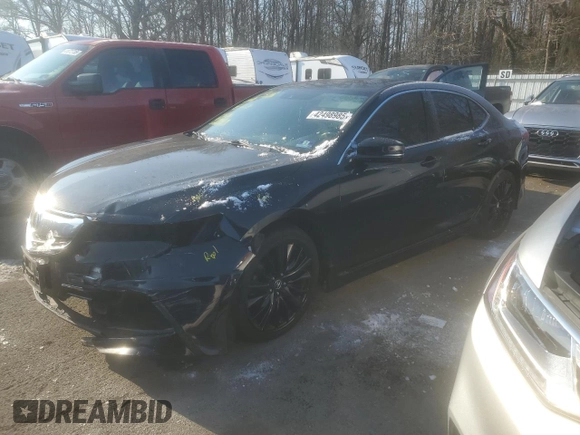 2017 Acura TLX V6 w/Technology Pkg with VIN 19UUB2F51HA001045, listed as a Copart auction lot 42498985 with 99,695 mi miles and Salvage Title. Bid and sale history available at carsss.com. Image 1.
