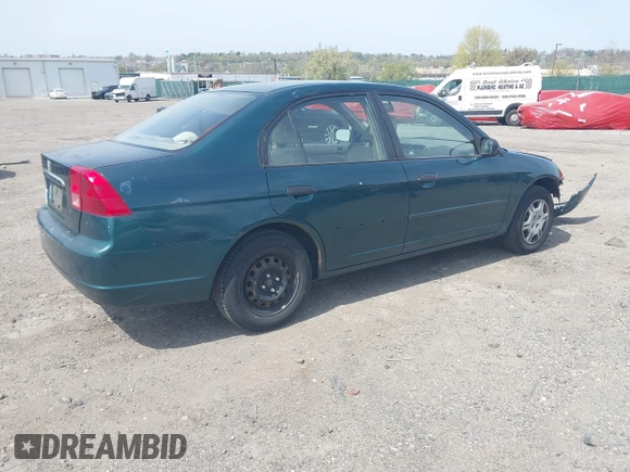 2001 Honda Civic LX with VIN JHMES16531S009904, listed as a IAAI auction lot 42079635 with 182,269 mi miles. Bid and sale history available at carsss.com. Image 4.