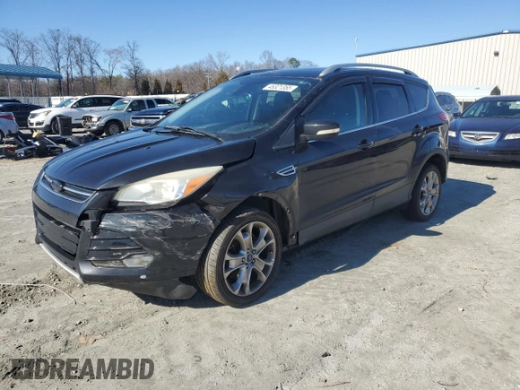 2014 Ford Escape Titanium with VIN 1FMCU9J9XEUC86597, listed as a Copart auction lot 45321355 with 142,278 mi miles and Salvage Title. Bid and sale history available at carsss.com. Image 1.