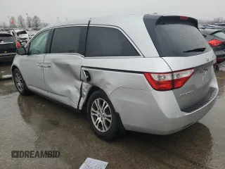 2013 Honda Odyssey EX-L with VIN 5FNRL5H63DB001333, listed as a Copart auction lot 47745635 with 169,539 mi miles and Salvage Title. Bid and sale history available at DreamBid. Image 2.