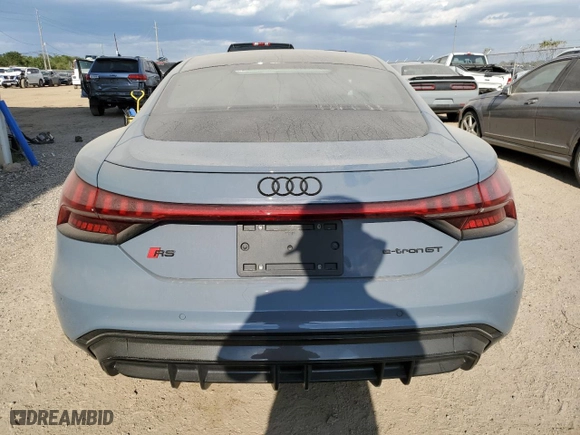 2022 Audi RS e-tron GT with VIN WAUAHBFWXN7900677, listed as a Copart auction lot 72972794 with 10839 miles and Salvage Title. Bid and sale history available at carsss.com. Image 6.