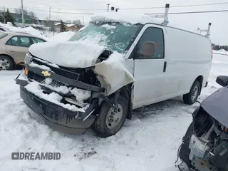 2021 Chevrolet Express Cargo with VIN 1GCWGAF70M1311573, listed as a IAAI auction lot 41619239 with 46,728 mi miles and . Bid and sale history available at DreamBid. Image 2.