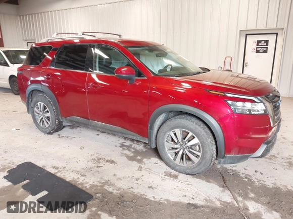 2023 Nissan Pathfinder SL with VIN 5N1DR3CC2PC211803, listed as a IAAI auction lot 41176614 with 38,811 mi miles and . Bid and sale history available at DreamBid. Image 1.