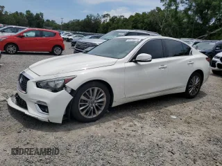 2018 Infiniti Q50 Luxe with VIN JN1EV7AP9JM359288, listed as a Copart auction lot 61739115 with 71,560 mi miles and Non repairable. Bid and sale history available at DreamBid. Image 1.